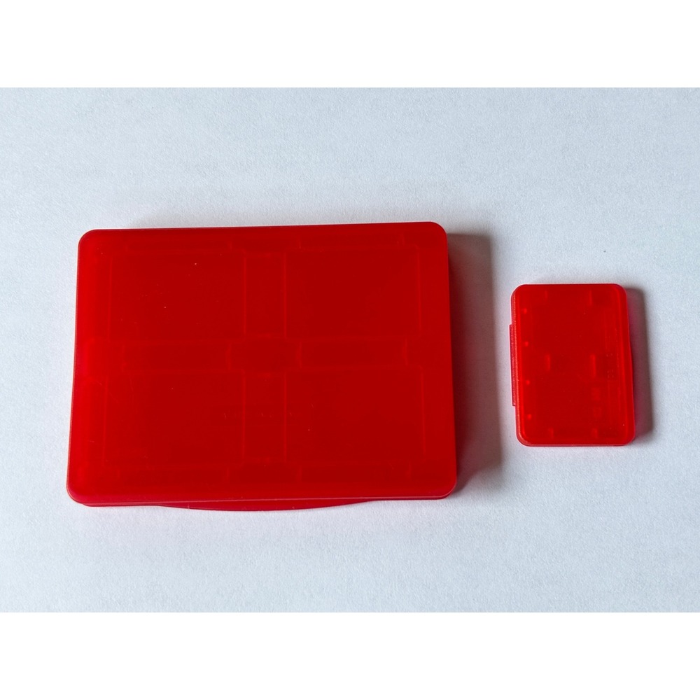 Official Nintendo Switch Case 4 Game Cartridge Holder Red + MicroSD Card Case